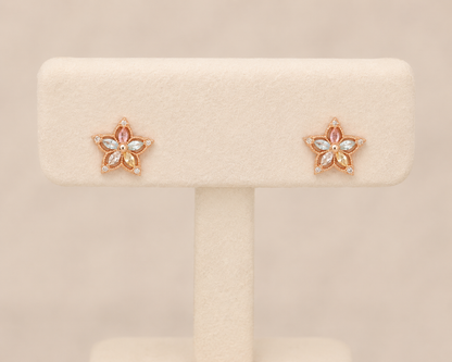 Multi color American Diamond gold pleted Earrings Tops