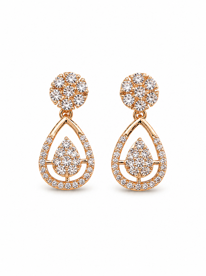 American Diamond high rose gold fancy Earrings