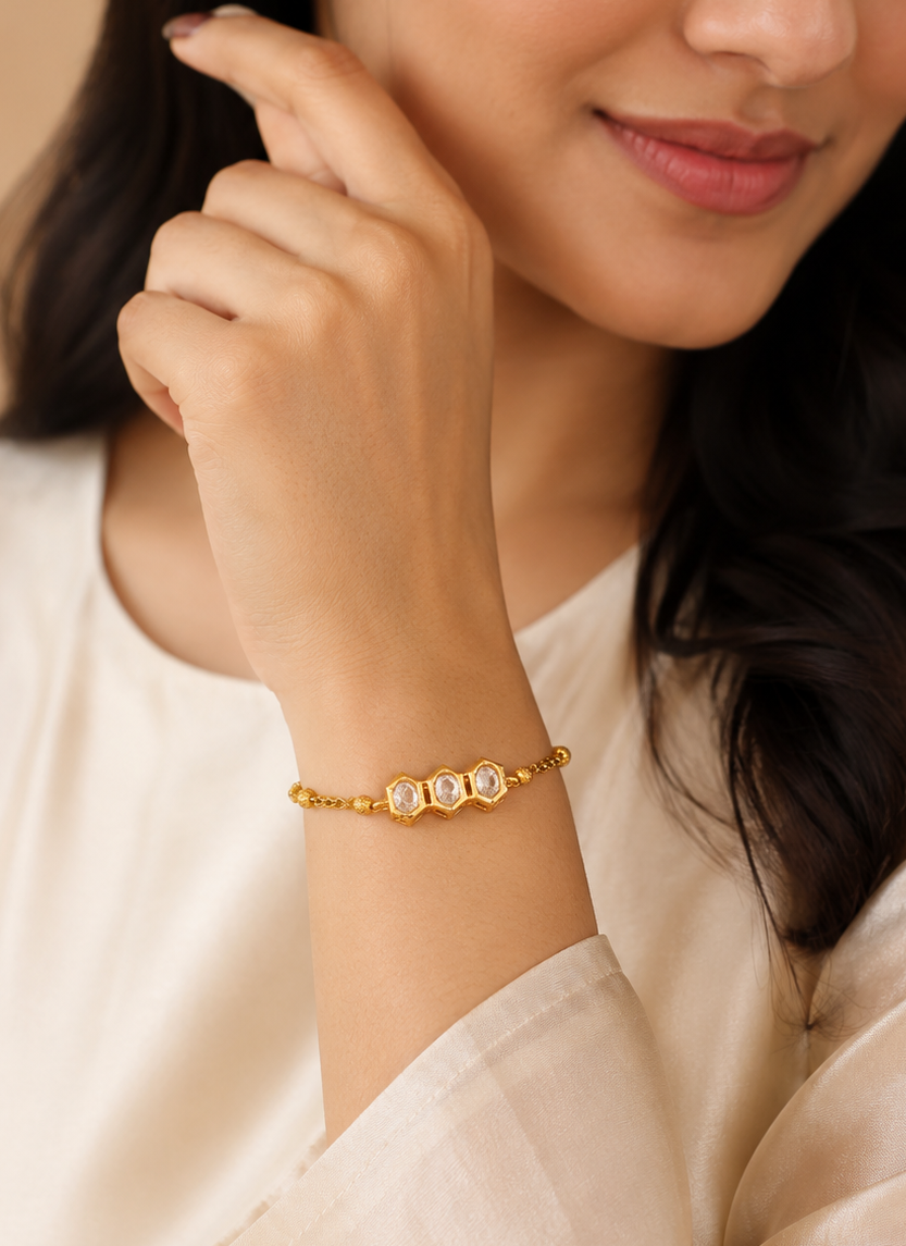 Fancy High Gold Plated Delicate Hand Mangalsutra
