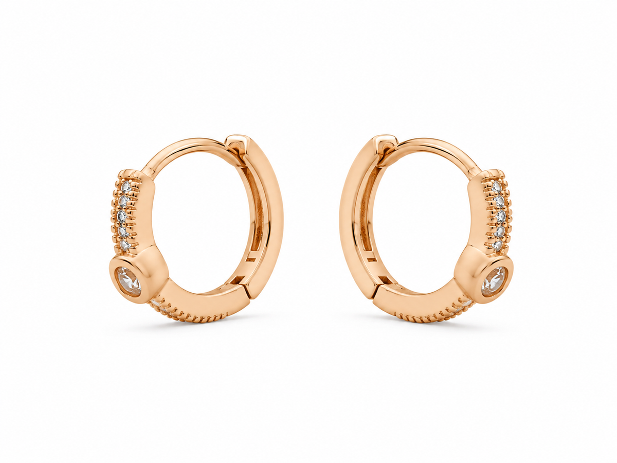 American Diamond Rose  Gold Fancy Delicate Bali