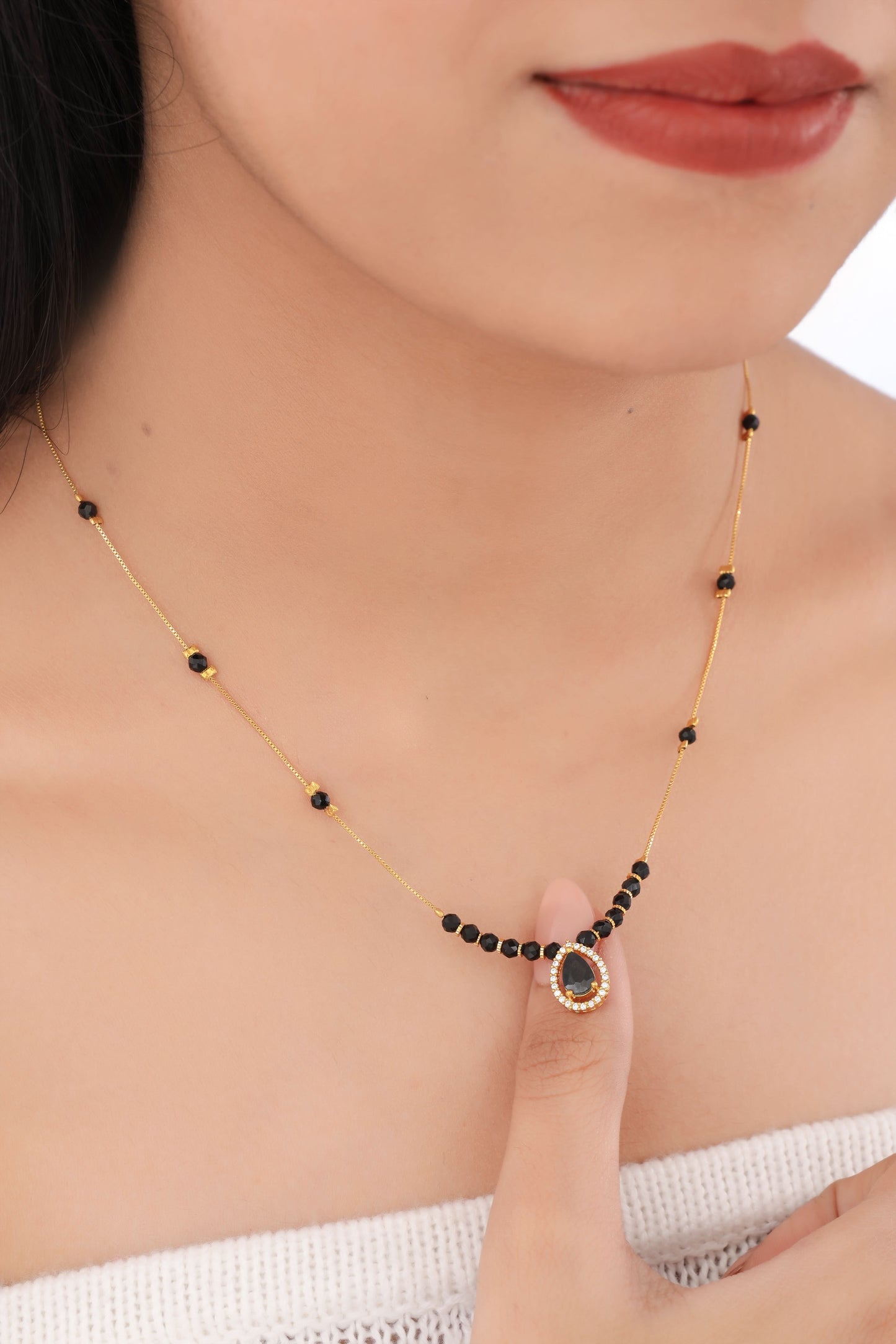 BUY 1 GET 1 FREE - American Diamond high gold plated Delicate Mangalsutra