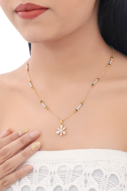 BUY 1 GET 1 FREE - American Diamond High gold plated fancy mangalsutra