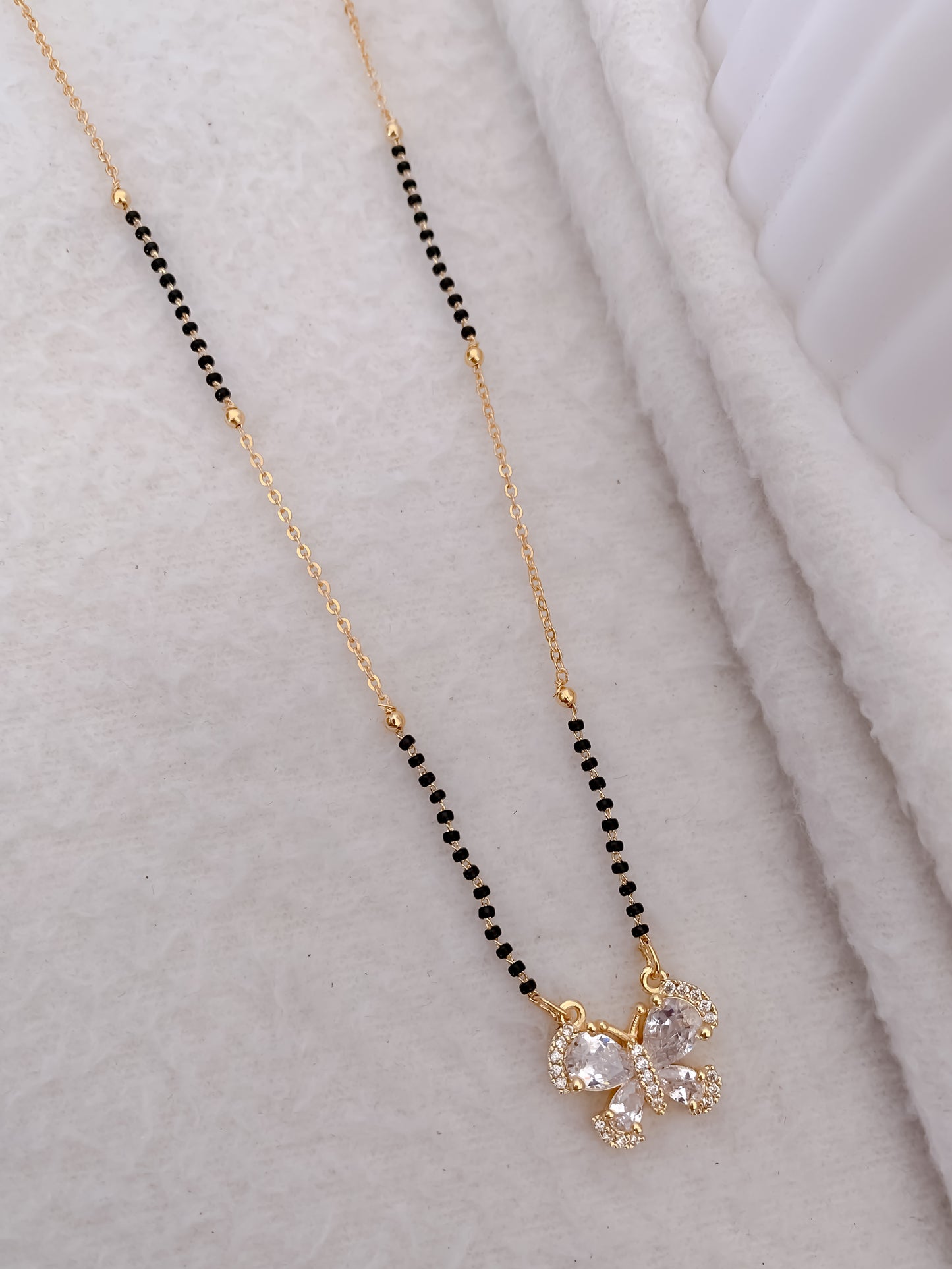 BUY 1 GET 1 FREE - American Diamond high gold plated Delicate fancy Mangalsutra