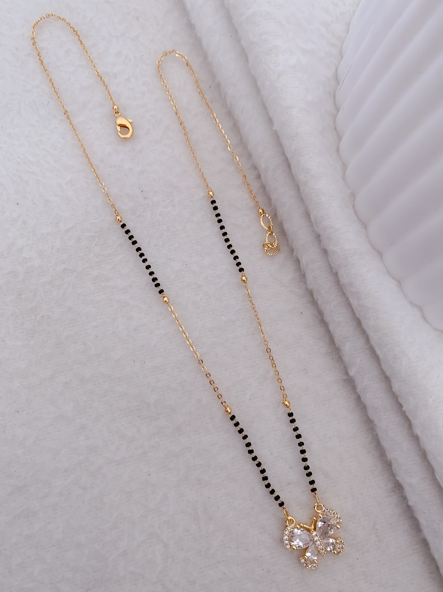 BUY 1 GET 1 FREE - American Diamond high gold plated Delicate fancy Mangalsutra