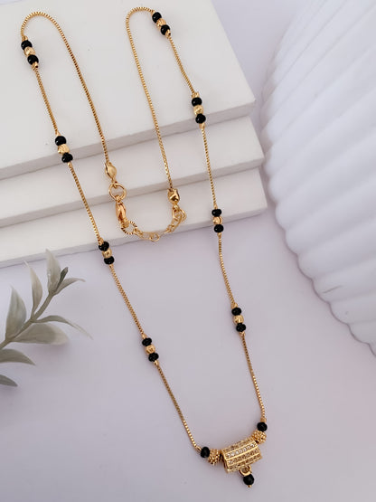 Buy 1 Get 1 Free -  Elegant Crystal Barrel Minimal Mangalsutra