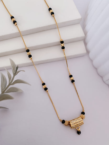 Buy 1 Get 1 Free -  Elegant Crystal Barrel Minimal Mangalsutra