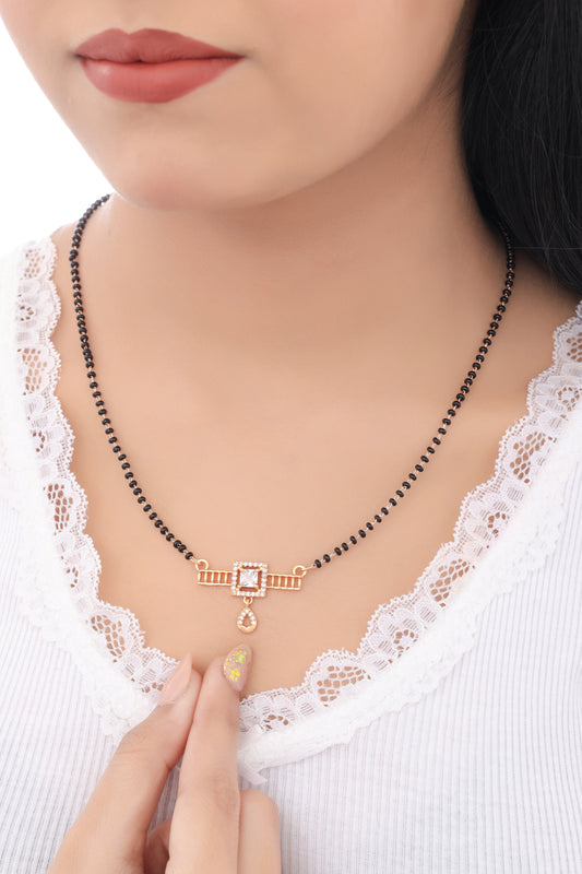 BUY 1 GET 1 FREE - American Diamond Gold Plated Delicated Fancy Mangalsutra