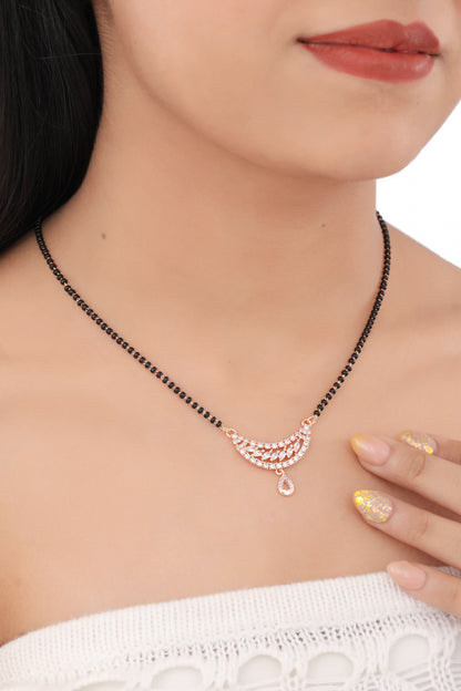 Buy 1 Get 1 Free - American Diamond Gold Plated Fancy Delicate Mangalsutra