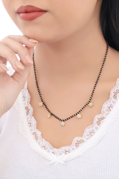 Buy 1 Get 1 Free - American Diamond Gold Plated Fancy Mangalsutra