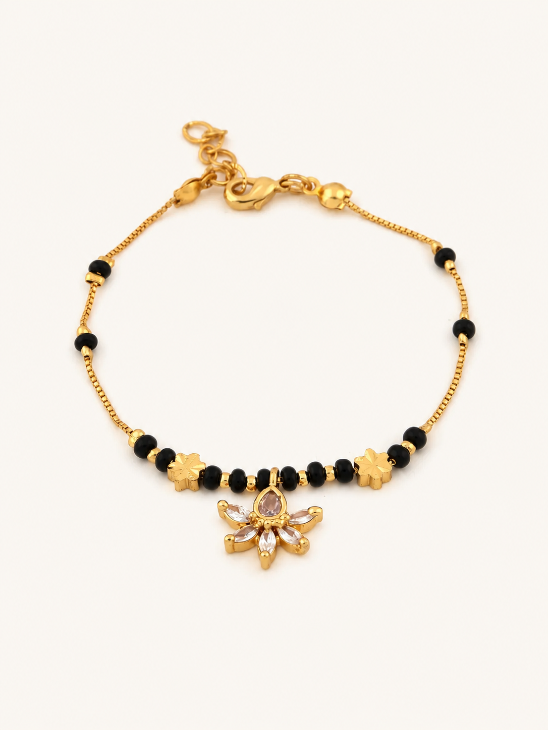 Fancy Gold Plated Delicate Hand Mangalsutra
