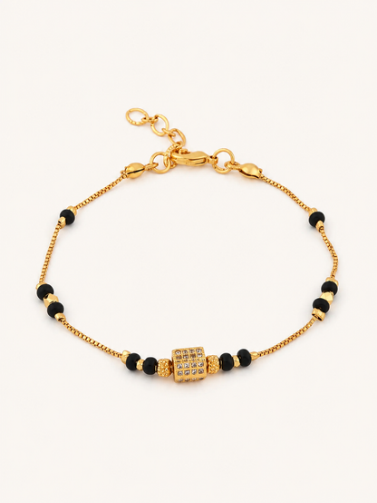 American Diamond Gold  Plated Fancy Hand Mangalsutra