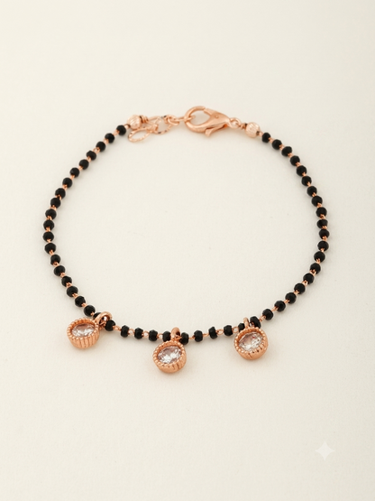 Rose Gold  Plated Delicate Fancy Hand Mangalsutra