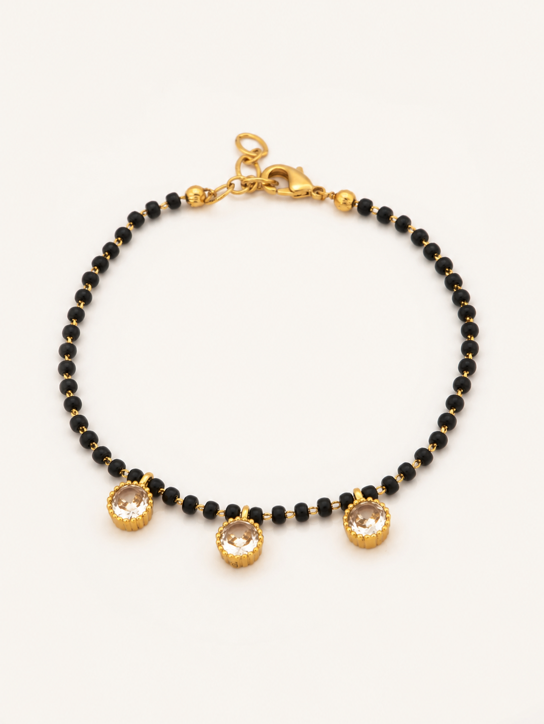 Fancy Gold Plated Delicate Hand Mangalsutra