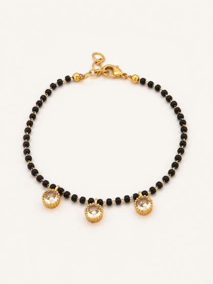 Fancy Gold Plated Delicate Hand Mangalsutra