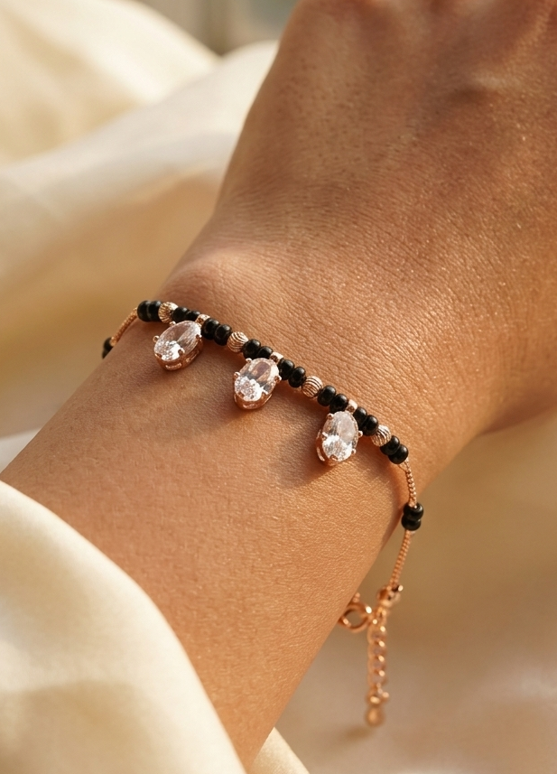 Rose Gold Plated Delicate Hand Mangalsutra