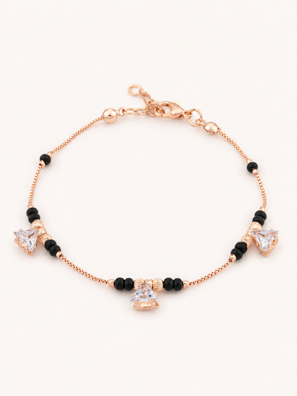 Rose Gold Delicate Triangle Shape Hand Fancy Mangalsutra