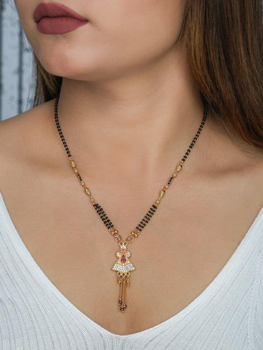 BUY 1 GET 1 FREE- American Diamond High Gold Fancy Mangalsutra