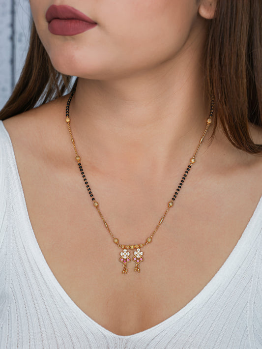 BUY 1 GET 1 FREE- High God Plated Fancy Delicate Mangalsutra