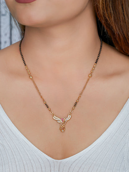 BUY 1 GET 1 FREE- American Diamond Gold Plated Fancy Mangalsutra