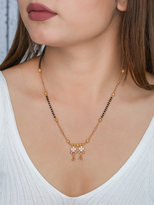 BUY 1 GET 1 FREE- High God Plated Fancy Delicate Mangalsutra