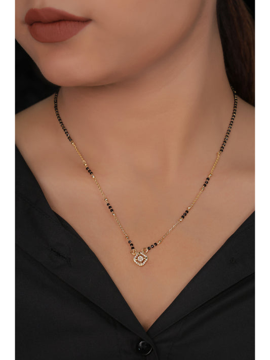 Buy 1 Get 1 Free - American Diamond Gold Plated Delicate Fancy Mangalsutra