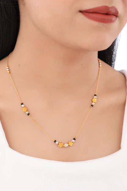 BUY 1 GET 1 Free-  American Diamond Gold Plated Fancy chain Mangalsutra