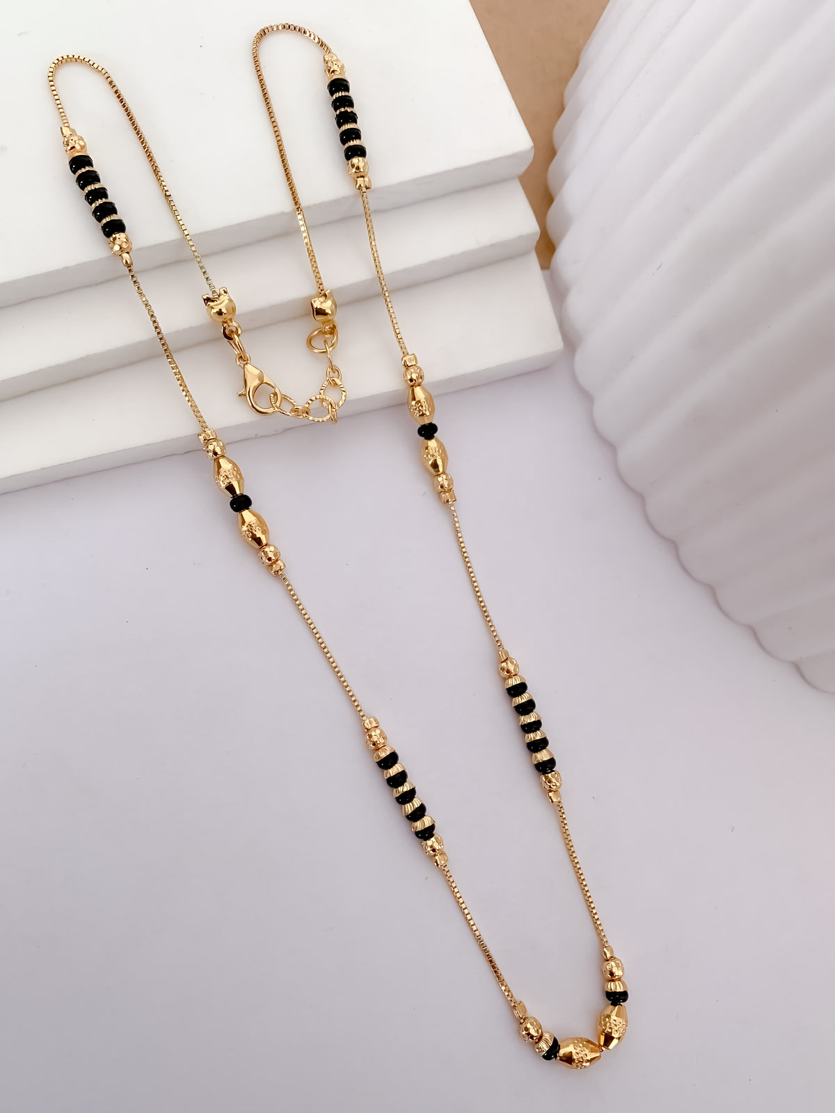 Buy 1 Get 1 Free - Minimal Black Bead Mangalsutra for Daily Wear - Mangalsutra - Belleza Jewels