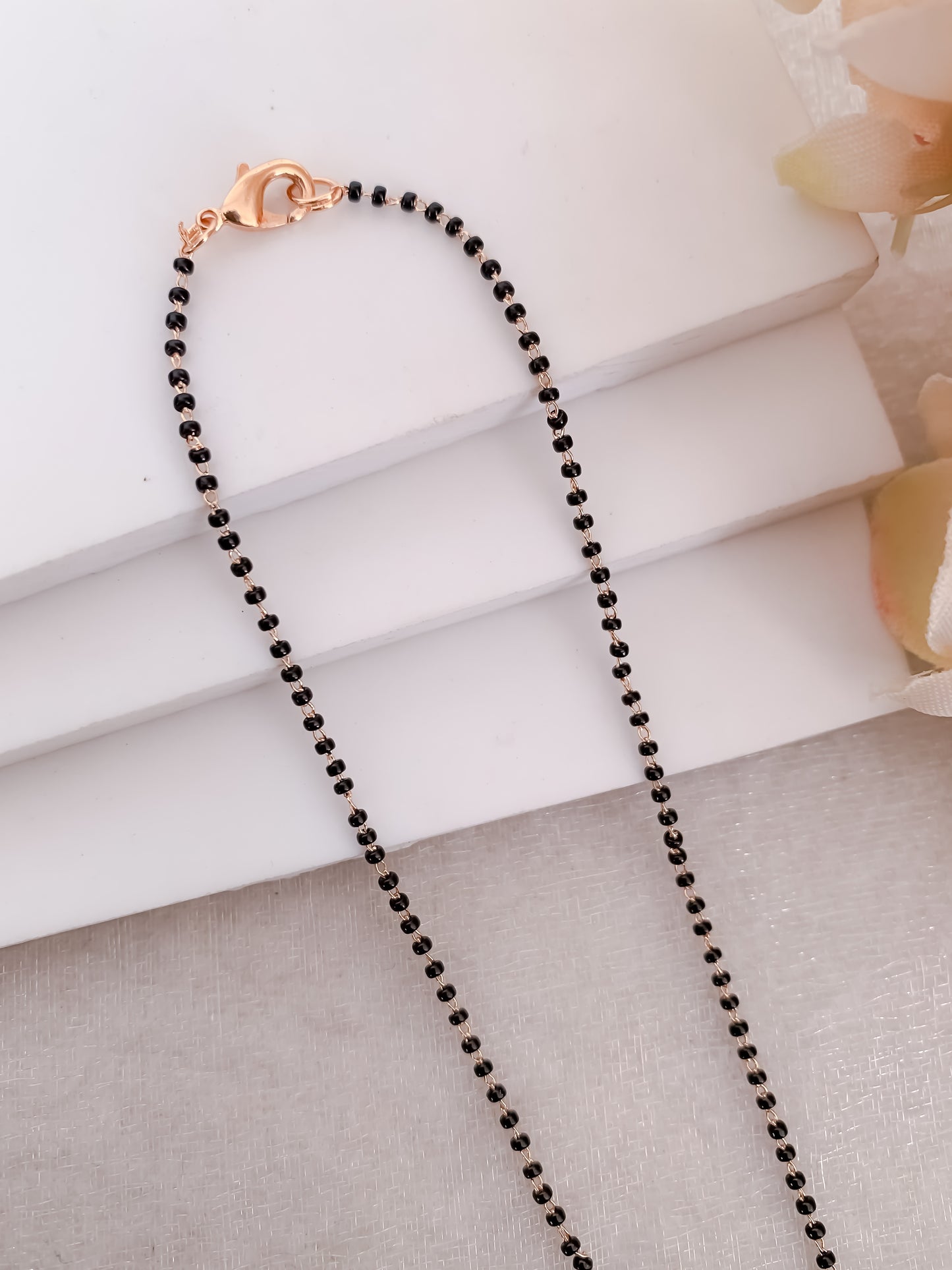 BUY 1 GET 1 FREE - American Diamond Rose Gold Plated Delicate Fancy Mangalsutra