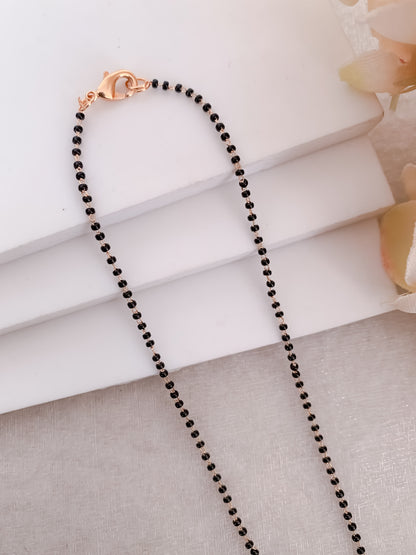 BUY 1 GET 1 FREE - American Diamond Rose Gold Plated Delicate Fancy Mangalsutra