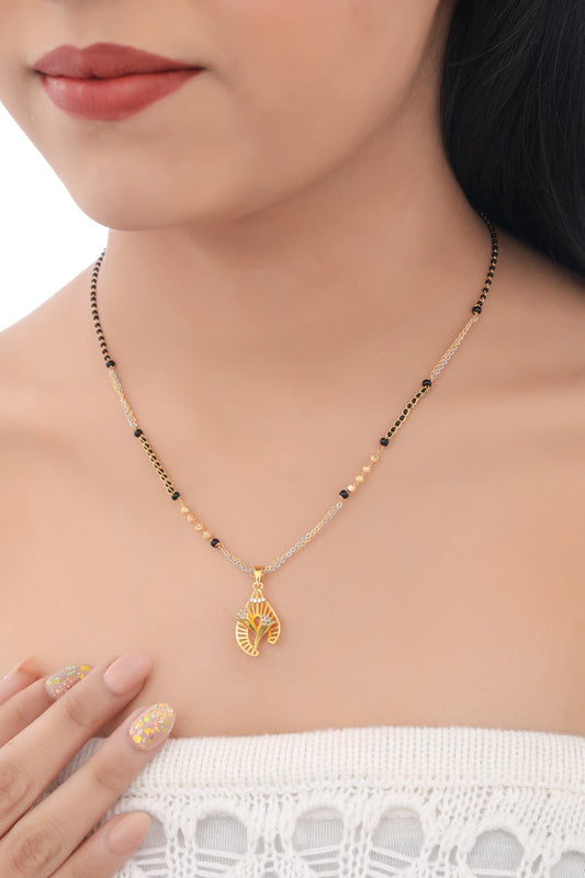 BUY 1 GET 1 FREE - American Diamond Gold Plated Fancy Delicate Mangalsutra