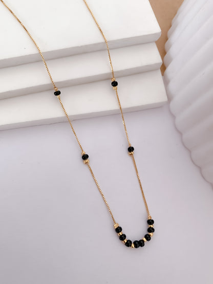 Buy  1 Get1 Free - Minimal Black Bead Mangalsutra