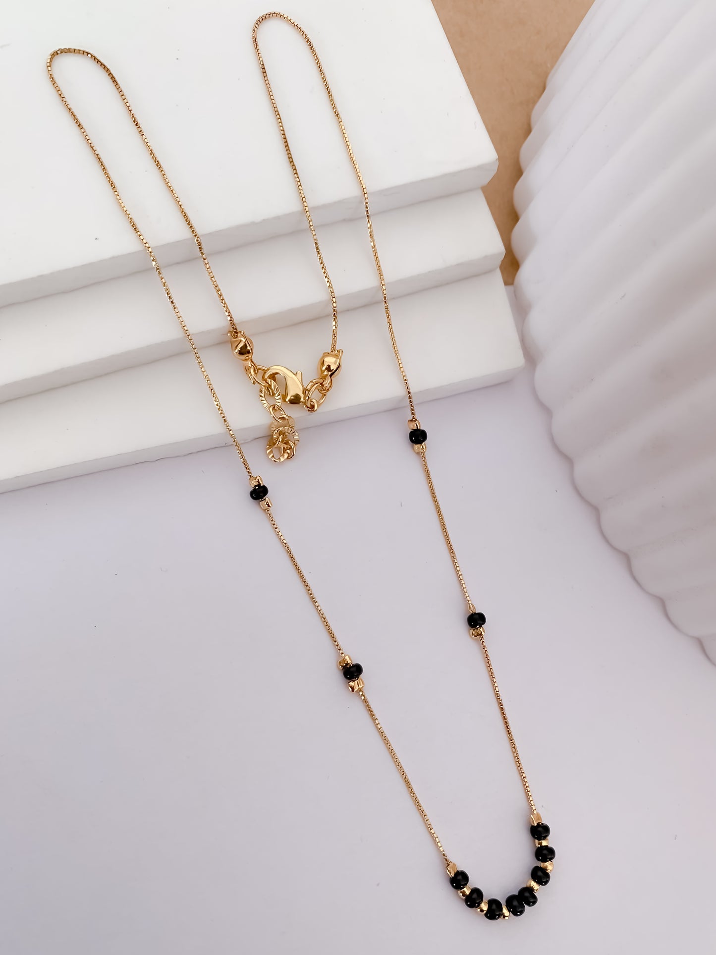 Buy  1 Get1 Free - Minimal Black Bead Mangalsutra