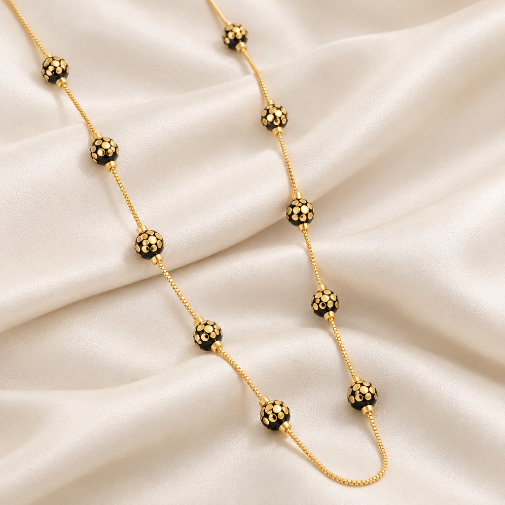 169 necklace on ivory silk