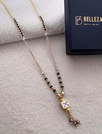 Buy 1 Get 1 Free American Diamond High Gold Plated Fancy Delicate Mangalsutra - Mangalsutra - Belleza Jewels