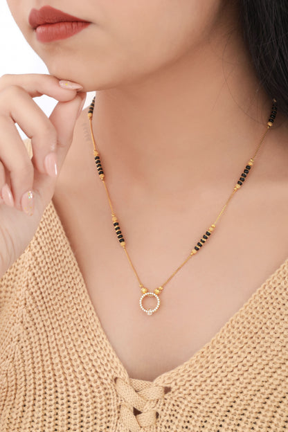 Buy 1 Get 1 Free American Diamond High Gold Plated Fancy Delicate Mangalsutra