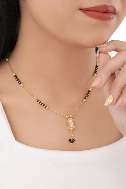 Buy 1 Get 1 Free American Diamond High Gold Plated Fancy Delicate Mangalsutra