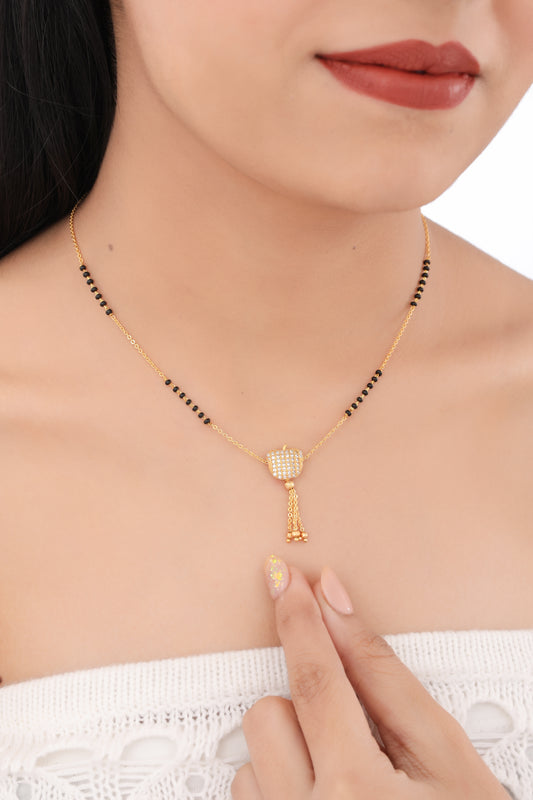 Buy 1 Get 1 free American Diamond Apple Fancy High gold Hanging Mangalsutra