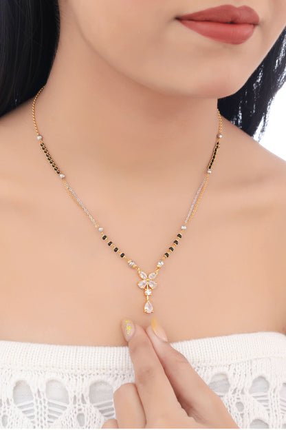 Buy 1 Get 1 Free American Diamond High Gold Plated Fancy Delicate Mangalsutra