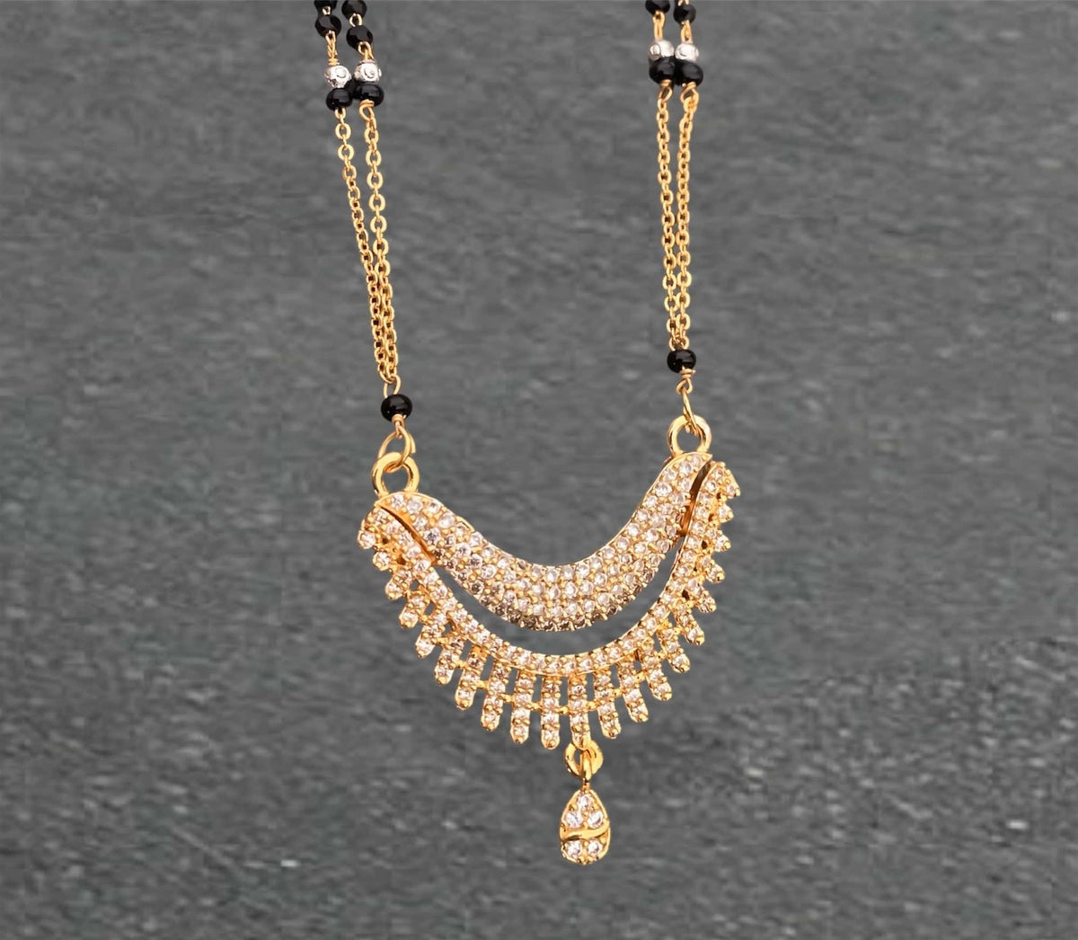 BUY 1 GET 1 FREE - American Diamond Royal Look Fancy High Gold Mangalsutra - Mangalsutra - Belleza Jewels