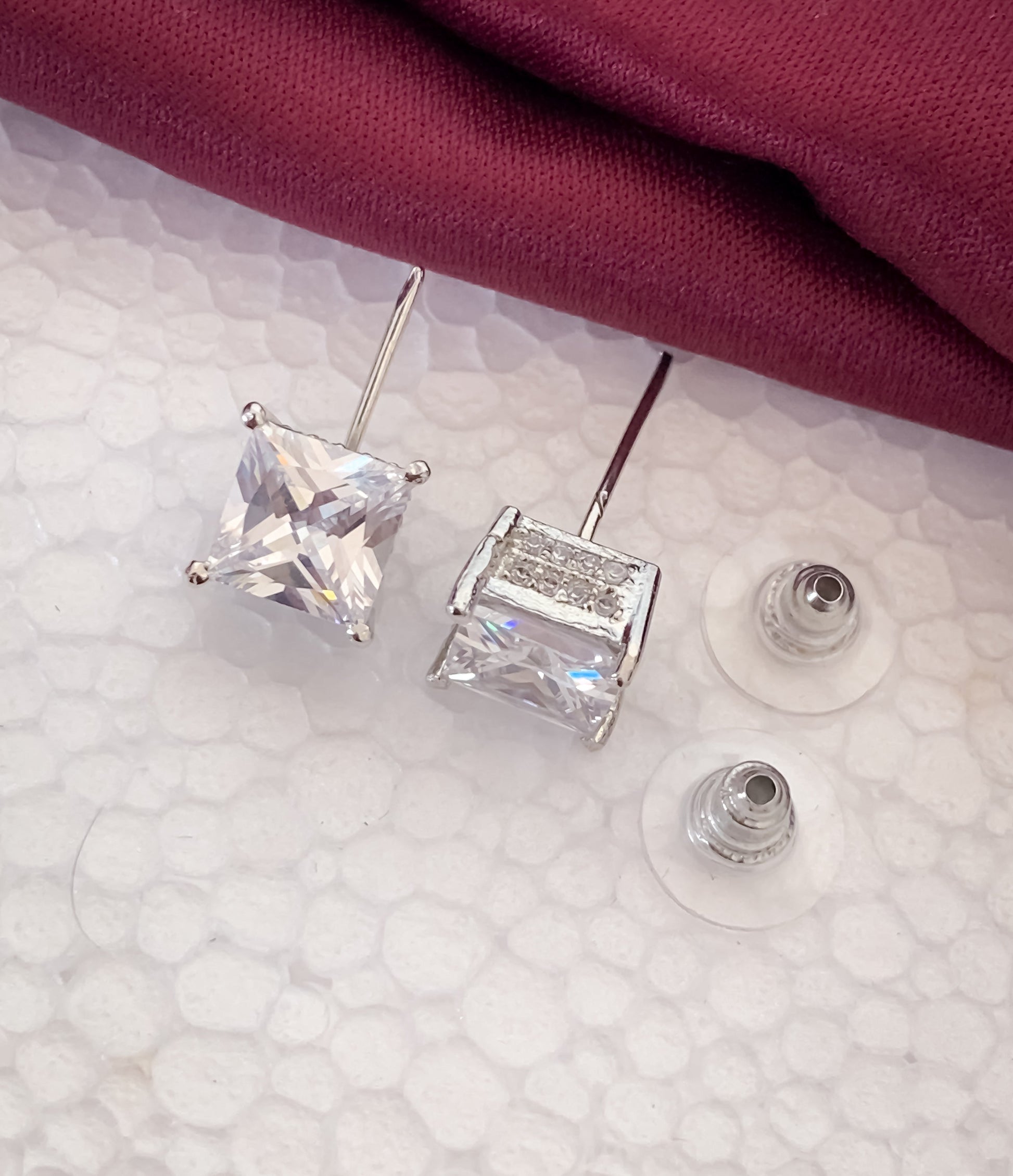 Sparkling Elegance: American Diamond Fancy Earrings Belleza Jewels