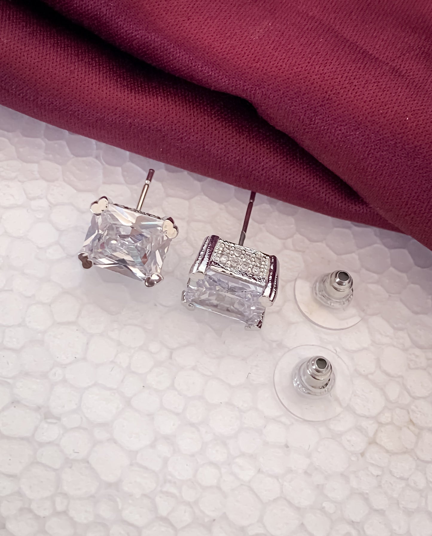 Sparkling Elegance: American Diamond Fancy Earrings Belleza Jewels