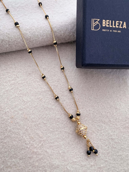 Buy 1 Get 1 Free American Diamond High Gold Plated Fancy Delicate Mangalsutra - Mangalsutra - Belleza Jewels