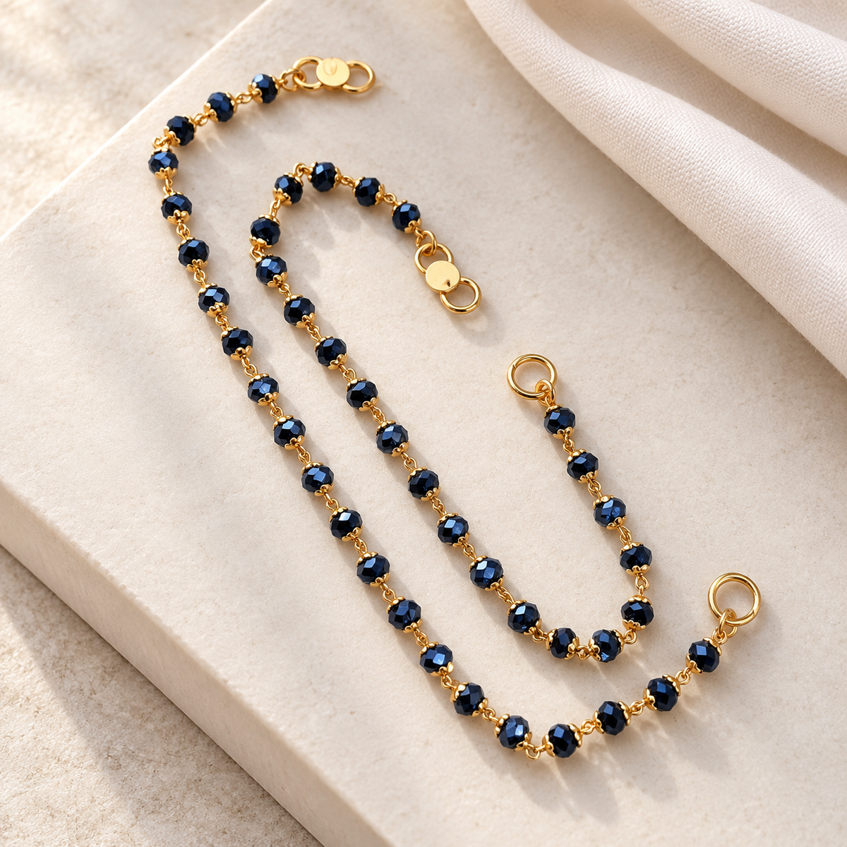 Crystal High Gold with Elegant Gold-Tone Nazariya Bracelet