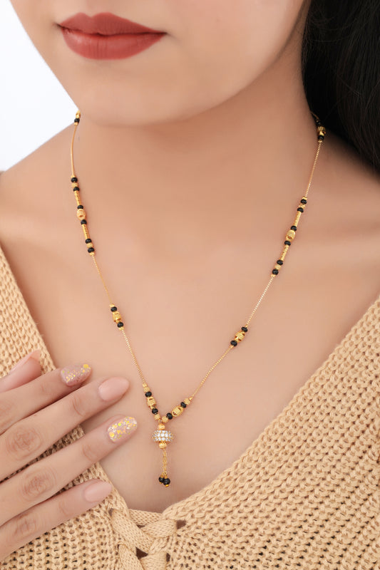 Buy 1 Get 1 Free American Diamond High Gold Plated Fancy Delicate Mangalsutra