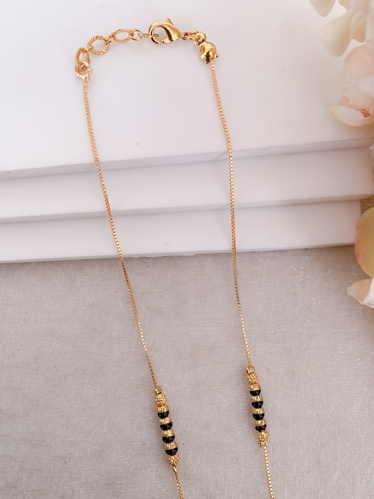 Buy 1 Get 1 Free - Floral Crystal Minimal Mangalsutra Necklace - Mangalsutra - Belleza Jewels