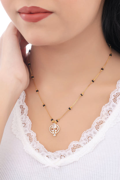 Buy 1 Get 1 Free American Diamond High Gold Plated Fancy Delicate Mangalsutra