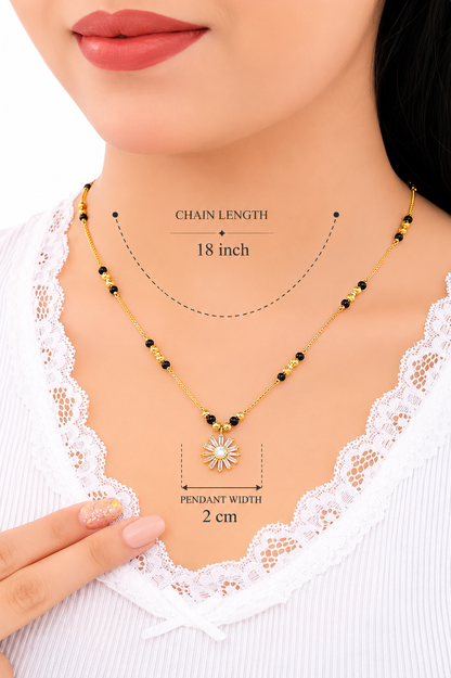 Buy 1 Get 1 Free - American Diamond High Gold Plated Fancy Delicate Mangalsutra