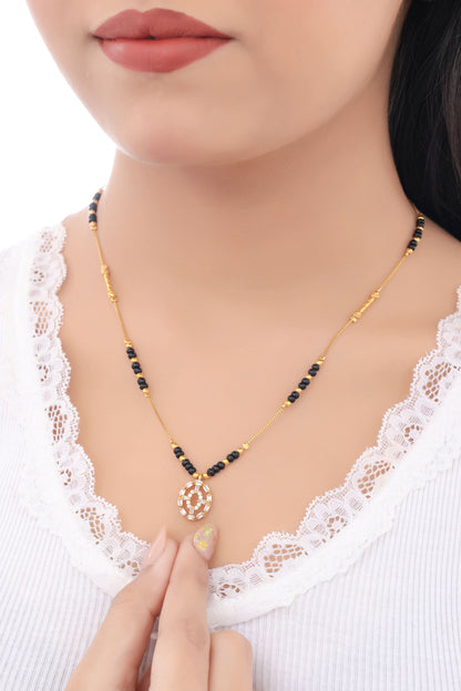 Buy 1 Get 1 Free American Diamond High Gold Plated Fancy Delicate Mangalsutra