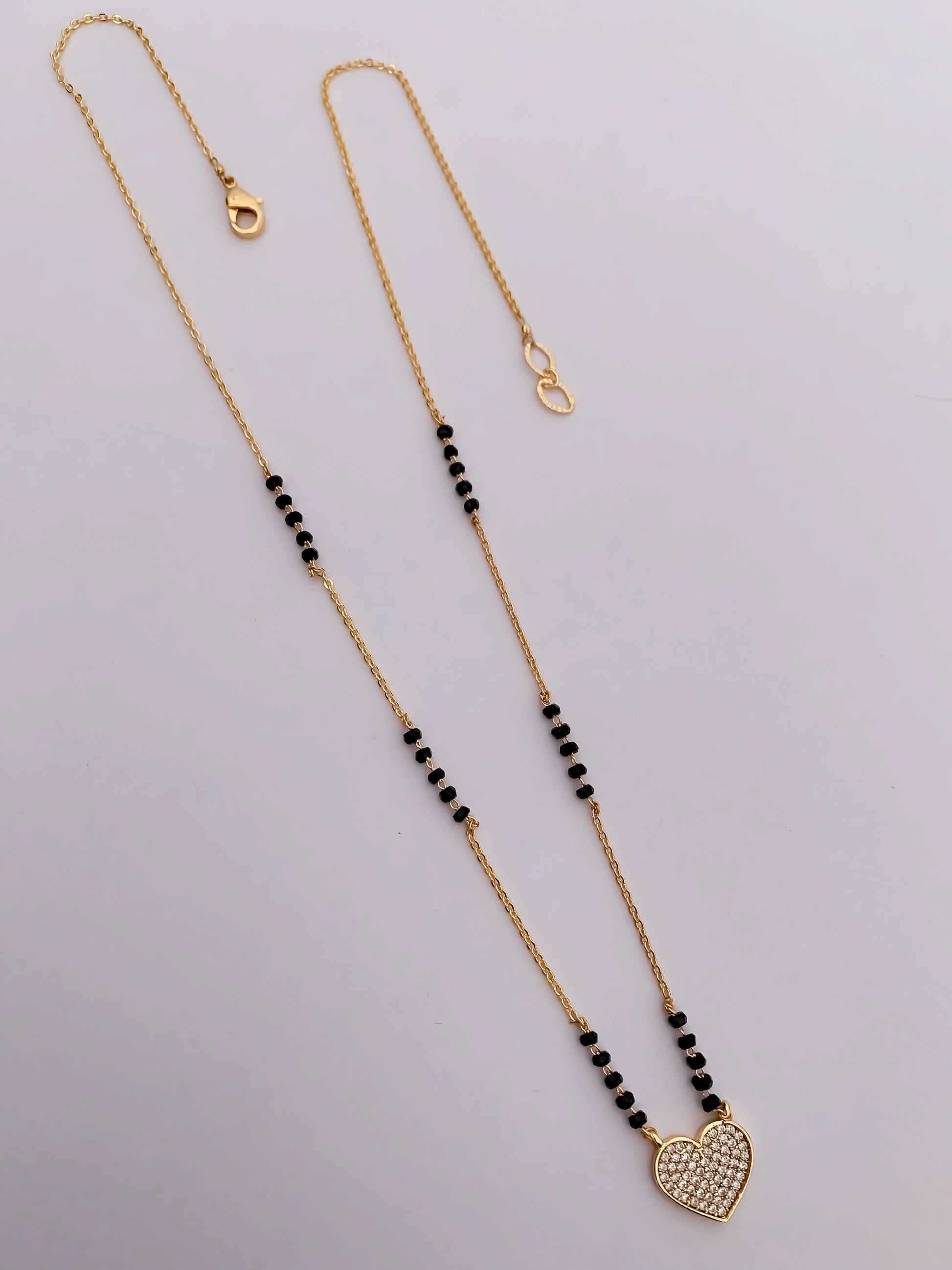 Buy 1 Get 1 Free- American Diamond High Gold Plated Fancy Delicate Mangalsutra - Mangalsutra - Belleza Jewels