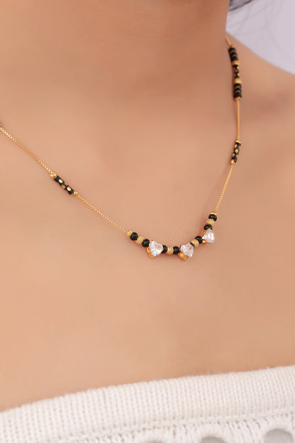 Buy 1 Get 1 Free  - American Diamond  Gold Plated Fancy Delicate Mangalsutra